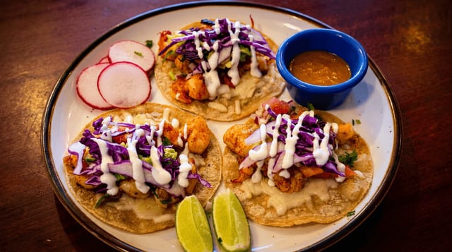Spicy Shrimp Tacos.