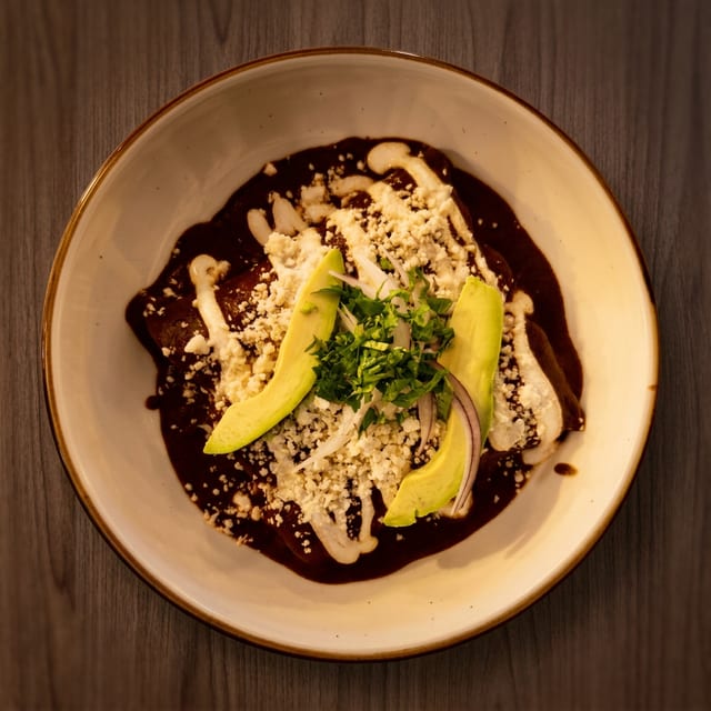 Short Ribs Mole Enchiladas.